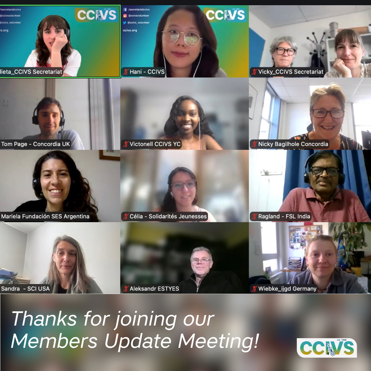 CCIVS Members Reconnect to Reflect on Six Months of Collective Work